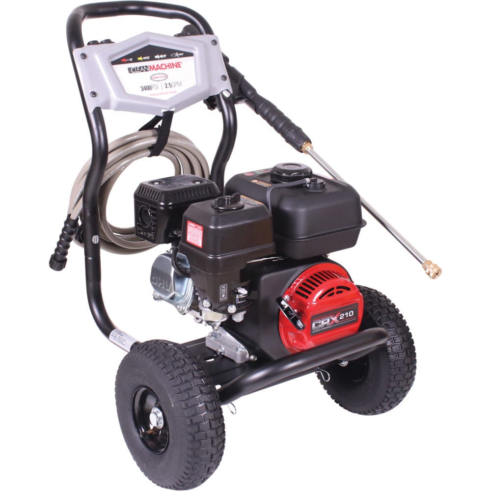 Simpson Clean Machine 3400 PSI 2-1/2 GPM Gas Powered Cold Water 49 State Residential Pressure Washer with 4 Quick Connect Nozzle Tips, large image number 2
