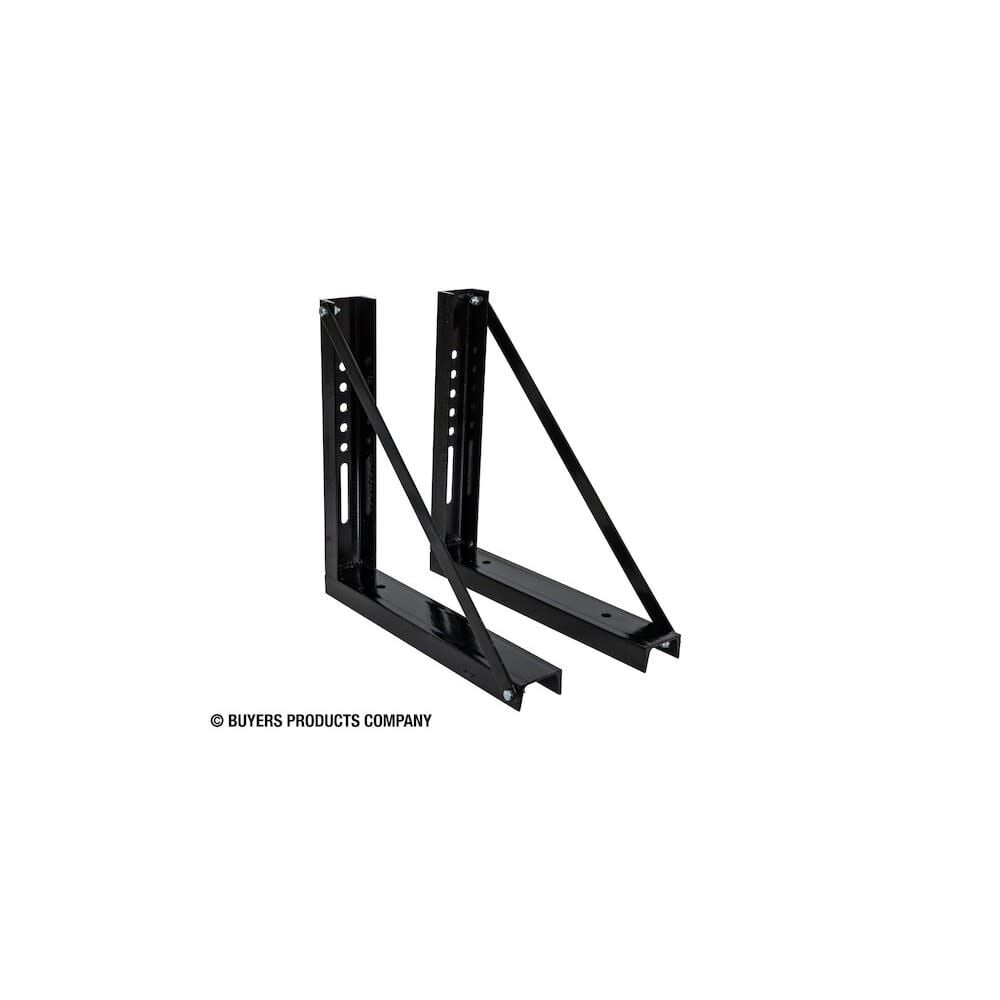 Buyers Products Company 18×18 Inch Bolted Black Structural Steel Mounting Brackets – 1701005B