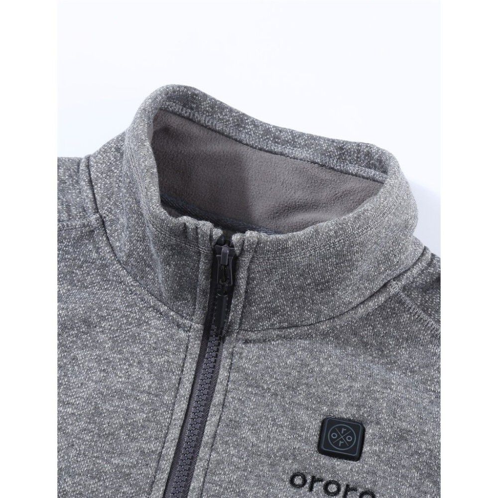 ORORO Womens Flecking Gray Heated Fleece Jacket Kit Medium WJF320304