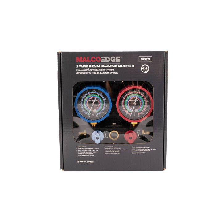 Malco Products 2-Valve A2L HVAC Manifold for R32 R410A and R454B Systems, large image number 6