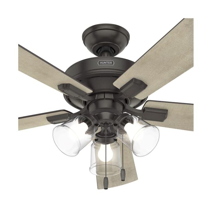 Hunter Fan Crestfield Ceiling Fan 52in Bronze Bleached Grey Pine, large image number 6