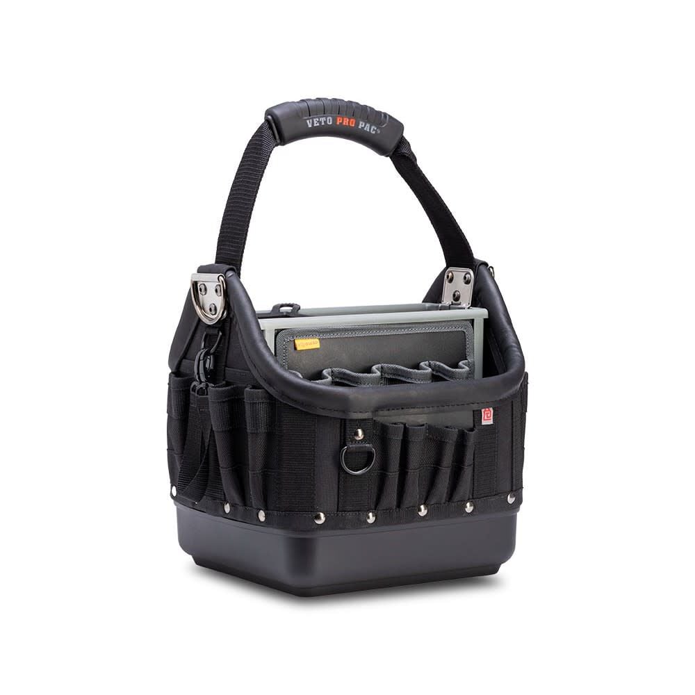 Veto Pro Pac Compact Deep Base Open-Top Tech Tool Bag, Black – TECH OT-MD BLACKOUT