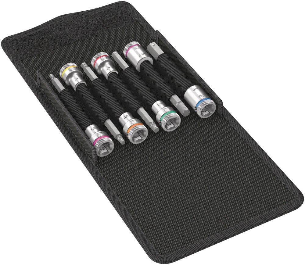 Wera Tools 8740 B HF Imperial 1-3/8 in Drive Zyklop Bit Socket Set 7pc, large image number 1