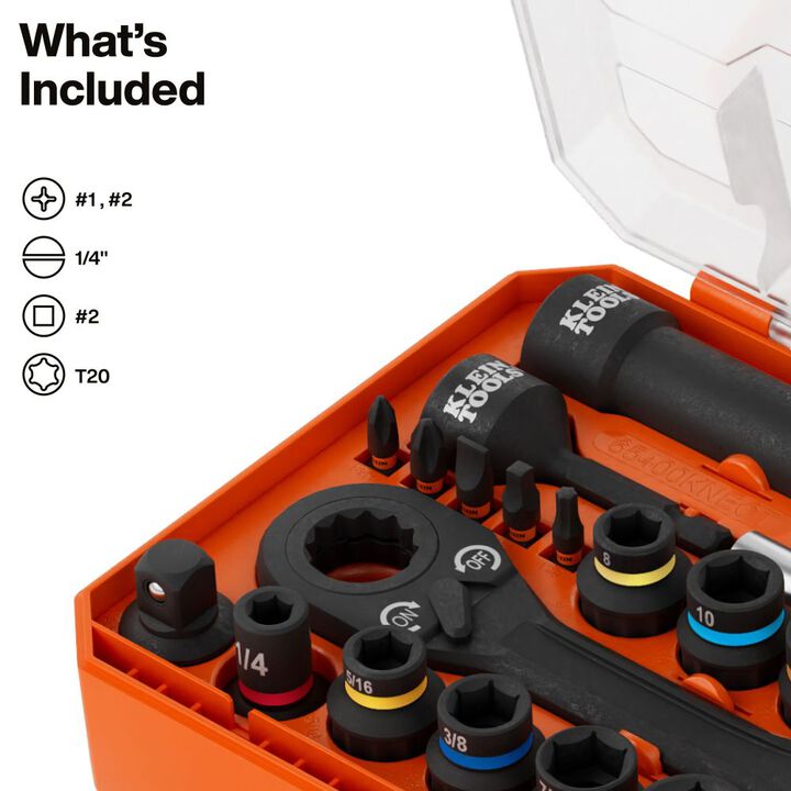 Klein Tools KNECT Impact Socket Set 28 Pieces, large image number 2
