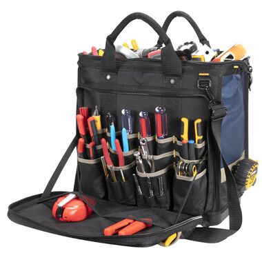 CLC Technician Tool Bag Molded Base Multi Compartment 17in, large image number 1