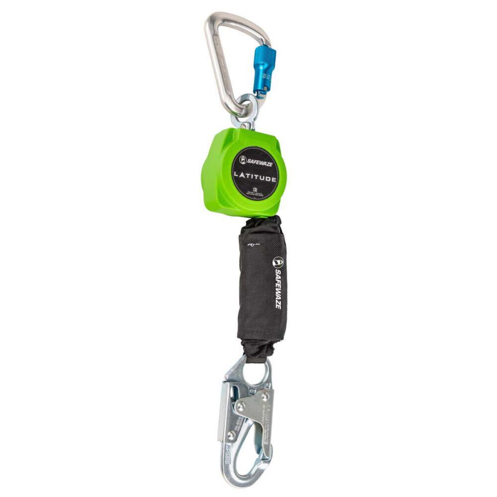 Safewaze Latitude 6 Ft. Single Web SRL-P: Alu Carabiner, Snap Hook, large image number 1