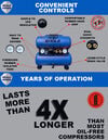 Eagle Compressor Silent Series 4 Gallon Portable Electric Compressor, small image number 5