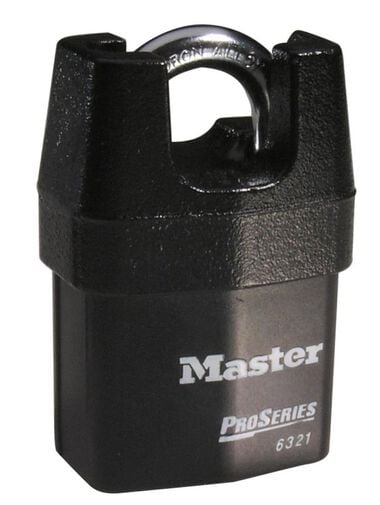 Master Lock 2-1/8in (54mm) Wide ProSeries Shrouded Laminated Steel Rekeyable Pin Tumbler Padlock Keyed Alike