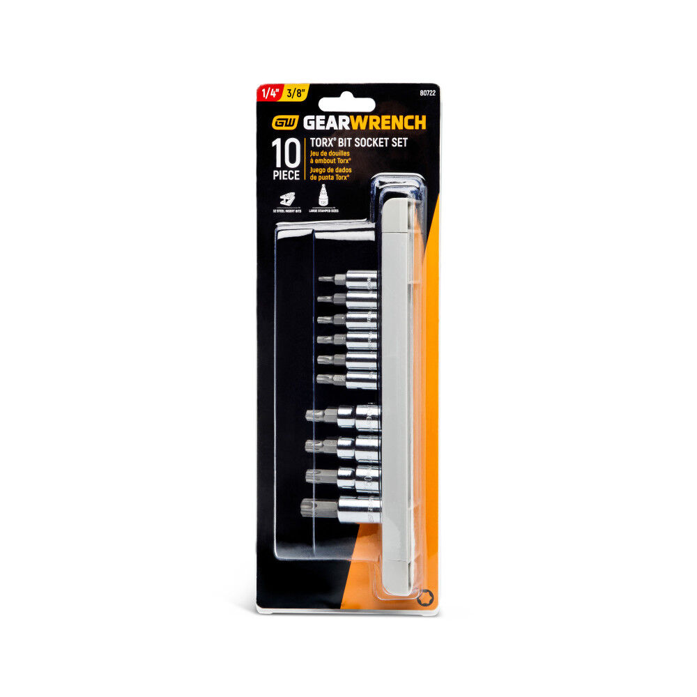 GEARWRENCH 10 Pc. 1/4in & 3/8in Drive Torx Bit, large image number 2