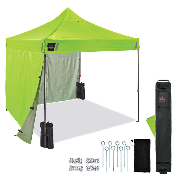 Ergodyne Heavy-Duty Pop-Up Tent Kit Hi-Vis Green