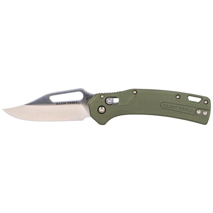 Klein Tools KTO Drop Point Knife, Moss Green, large image number 0