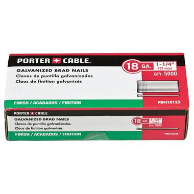 Porter Cable Narrow Crown Staple 18ga 1-1/4in 1000pc