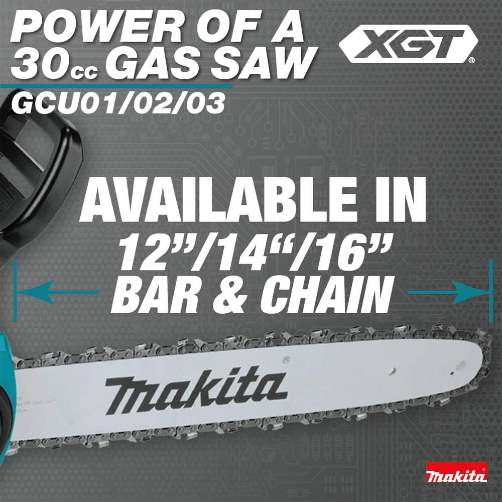 Makita 40V max XGT Cordless 12in Top Handle Chain Saw (Bare Tool), large image number 8