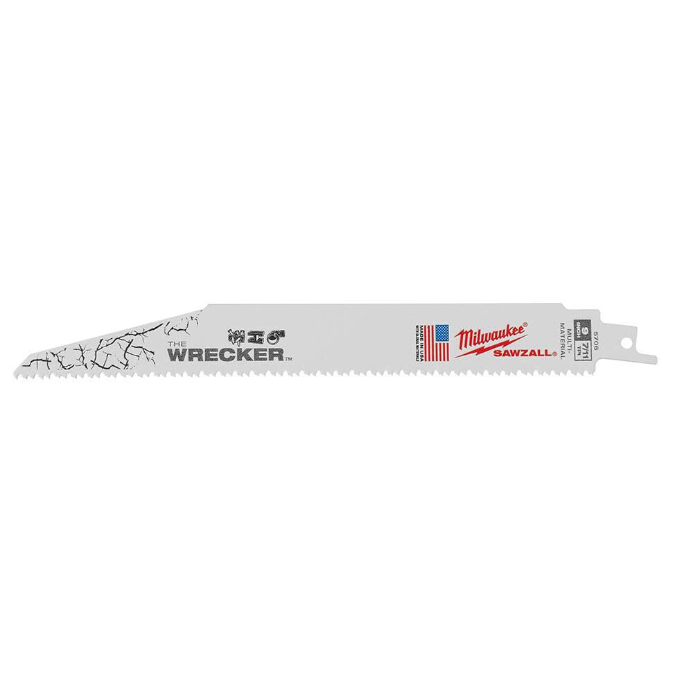 Milwaukee The Wrecker Multi-Material SAWZALL Blade 9 In. 7/11TPI 5 pk, large image number 1