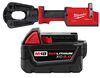 Milwaukee M18 FORCE LOGIC 12T Latched Linear Crimper & M18 REDLITHIUM XC 18V 5Ah Battery Bundle, small image number 1