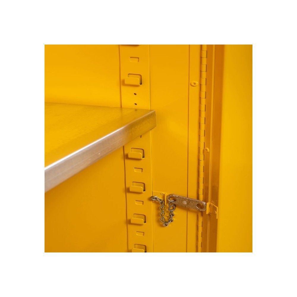 Justrite 17 Gallon Yellow Steel Self Close Flammable Safety Cabinet, large image number 2