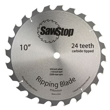 Sawstop 24 Tooth Ripping Table Saw Blade