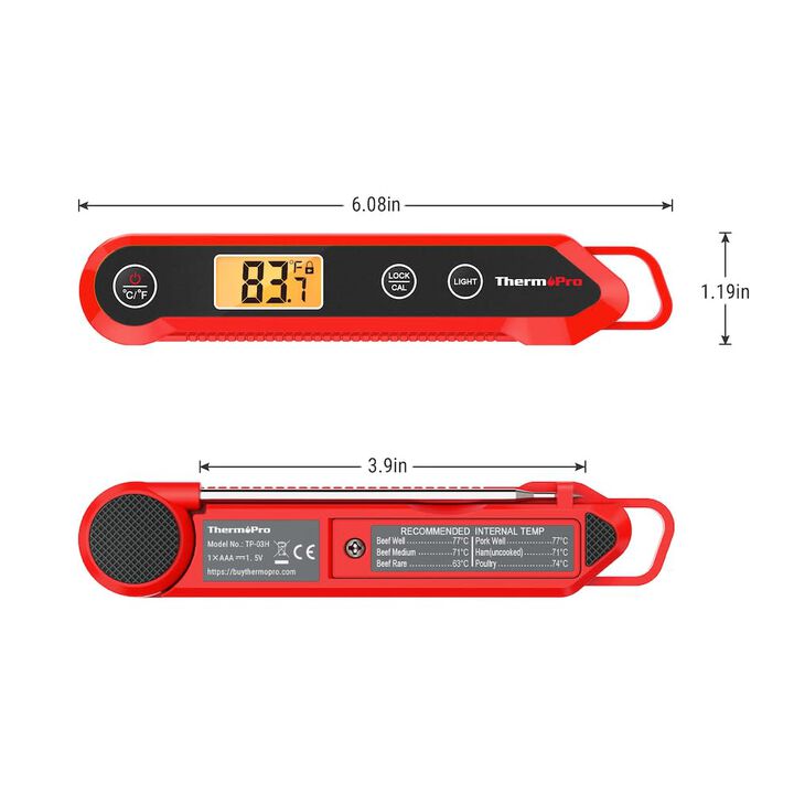 TempPro Digital Instant-Read Cooking Thermometer, large image number 6