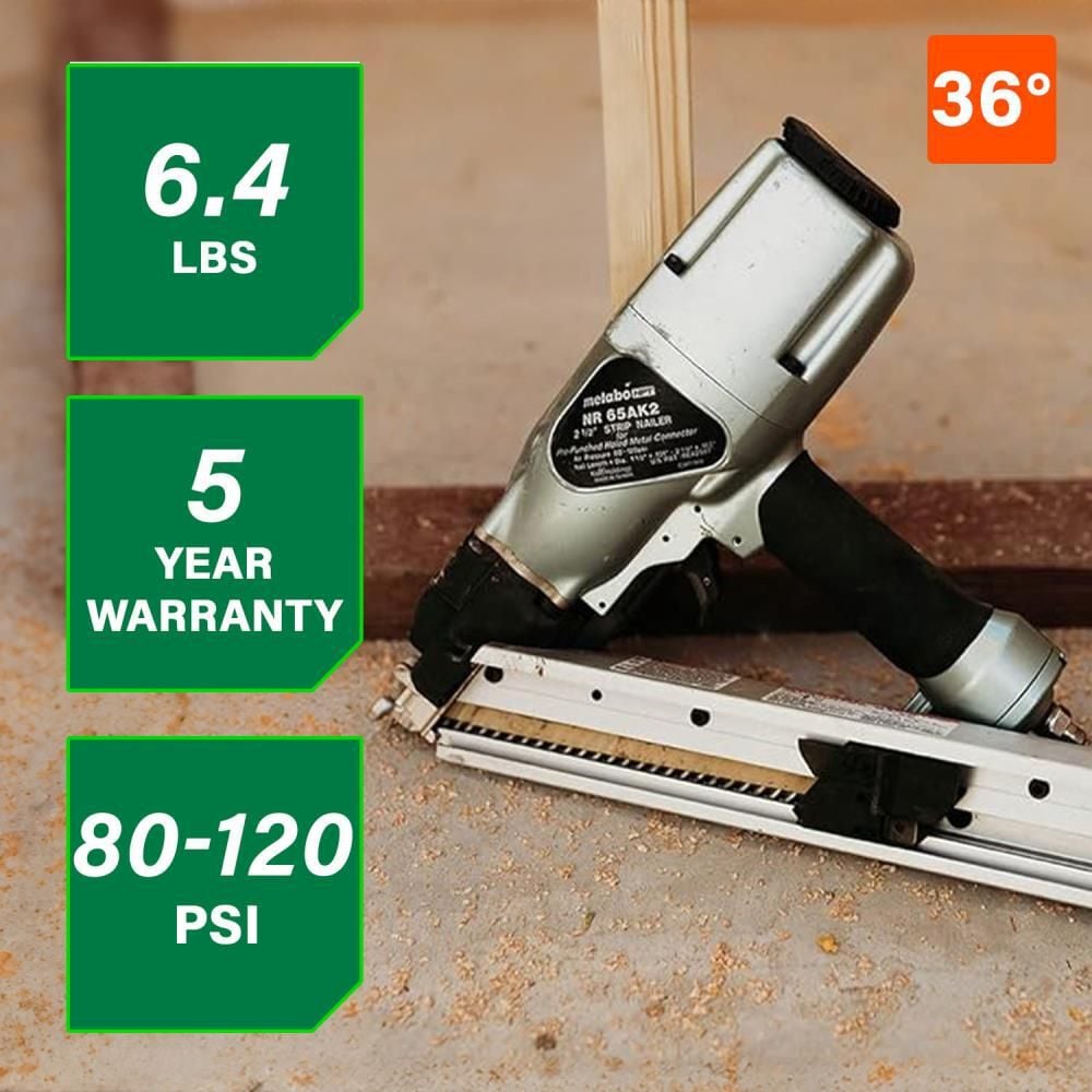 Metabo HPT 2-1/2 In. Strap-Tite Fastening System Strip Nailer, large image number 2