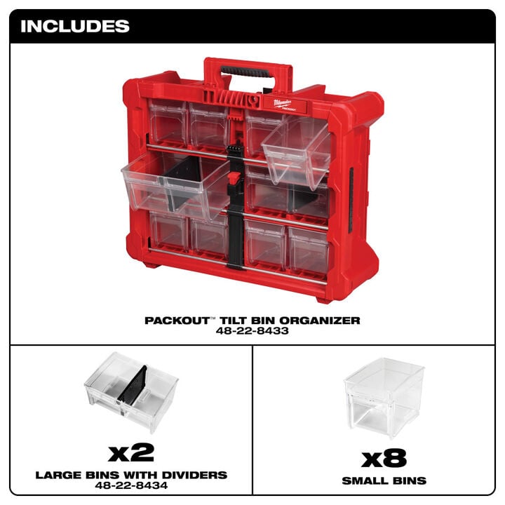 Milwaukee PACKOUT Tilt Bin Organizer, large image number 8