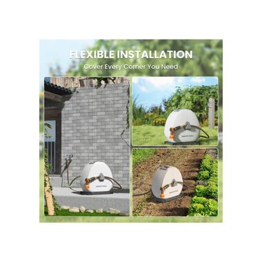 Giraffe Tools 1/2 Inch x 82 Foot Light Grey Garden Hose Reel, large image number 3