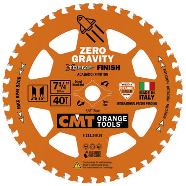CMT 7-1/4in 40T Wood Circular Saw Blade