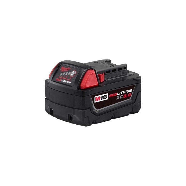 Milwaukee M18 REDLITHIUM XC 18V 5Ah/6Ah Lithium Ion Power Tool Battery Pack with Fuel Indicator (2 Pack), large image number 3