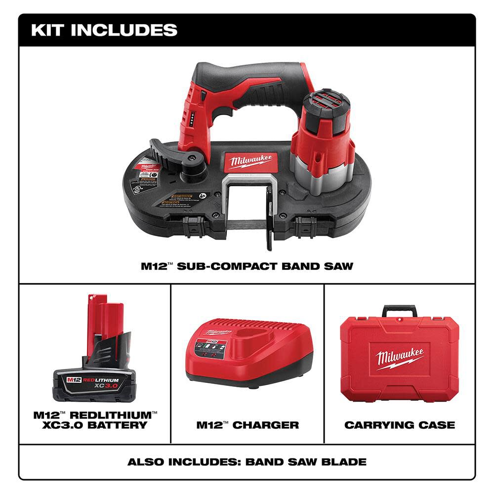Milwaukee M12 Cordless Band Saw Kit 242921XC Acme Tools