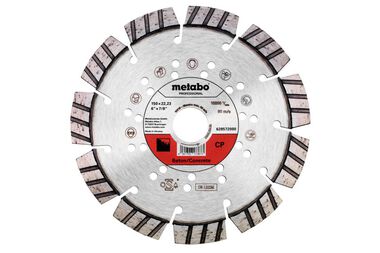 Metabo Diamond Cutting Disc 6in x 7/8in Concrete 10 Segments