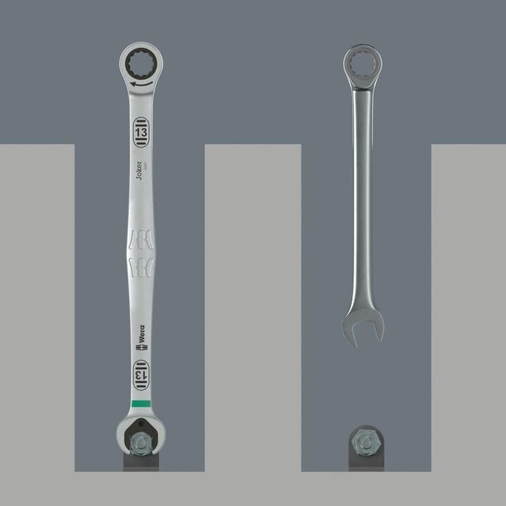 Wera Tools 6007 Joker Chromium Molybdenum Ring Ratchet Spanner Set, 5 Pieces, large image number 1