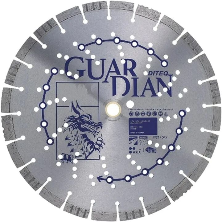 Diteq Guardian 18 Inch Super Premium Segmented Turbo Rim Diamond Blade for Concrete, Asphalt, and Green Concrete, large image number 0