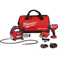 Milwaukee M18 FUEL 1/2in HighTorque Impact Wrench & Grease Gun Combo Kit