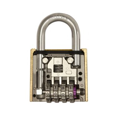 Master Lock 2 In. Wide Brass Resettable Combination Padlock, large image number 1