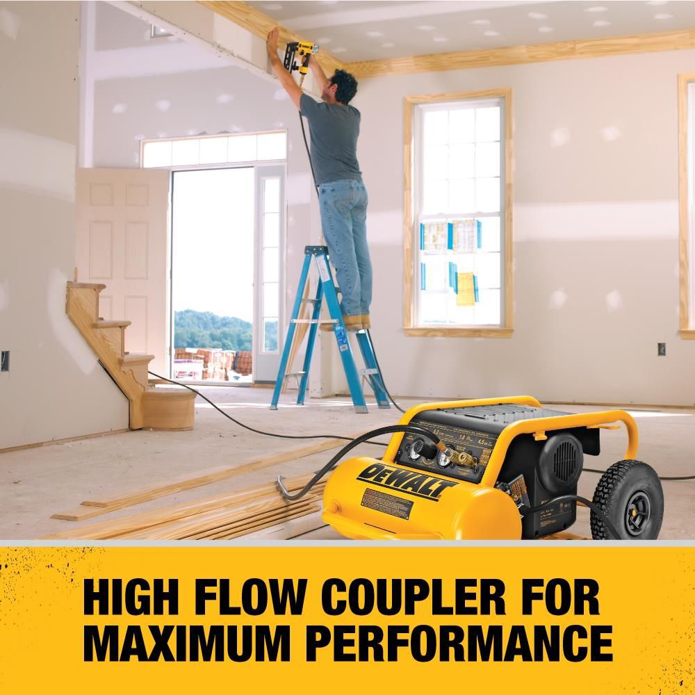 DEWALT HEAVY-DUTY 200PSI 4.5 GALLON ELECTRIC WHEELED COMPRESSOR (D55146), large image number 5