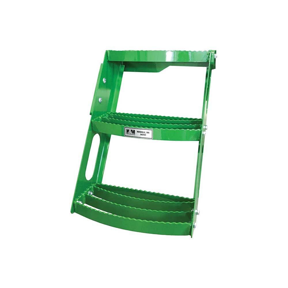 K&M Manufacturing LH 3-Step Kit for John Deere Tractors Green, large image number 2
