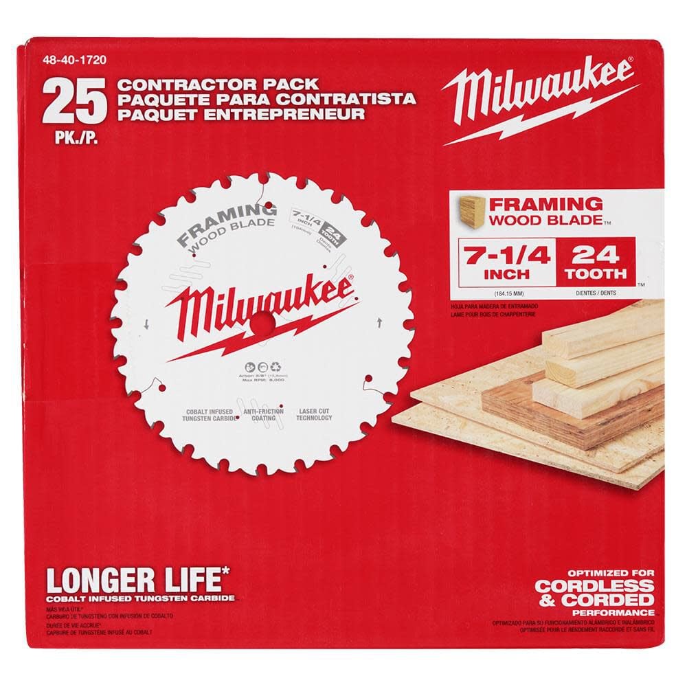 Milwaukee 7 1 4inch 24t Framing Contractor Pack 25pk 48 40 1720 Simolary simolary.com 9