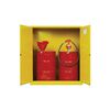 Justrite 110 Gallon Yellow Steel Manual Close Cabinet with Drum Support, small image number 4