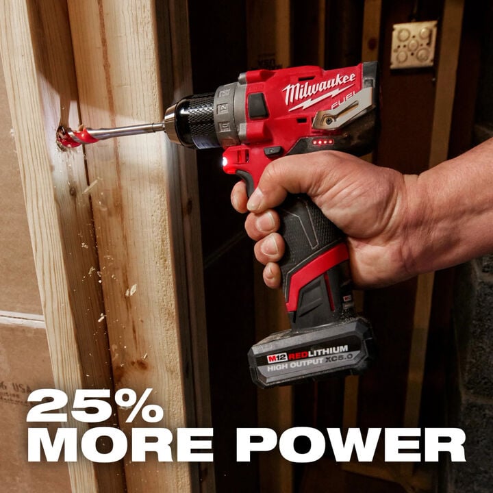 Milwaukee M12 FUEL 1/4 Inch Straight Die Grinder (Bare Tool) and M12 REDLITHIUM XC 12V 5Ah Lithium Ion Power Tool Battery Pack Bundle, large image number 15
