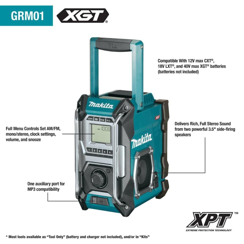 Makita XGT 40V max Job Site Radio (Bare Tool) GRM01 - Acme Tools