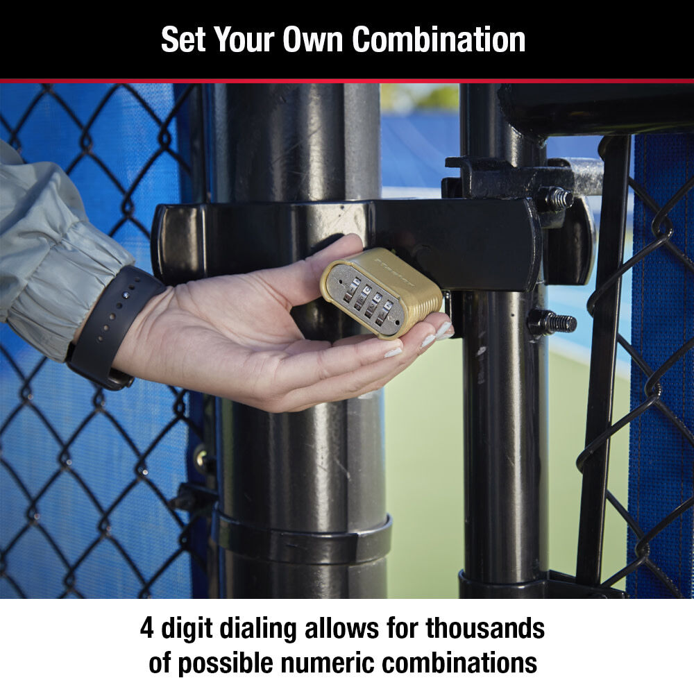 Master Lock 2 Inch x 1 Inch Zinc Body 4-Digit Locking Combination Padlock, large image number 3