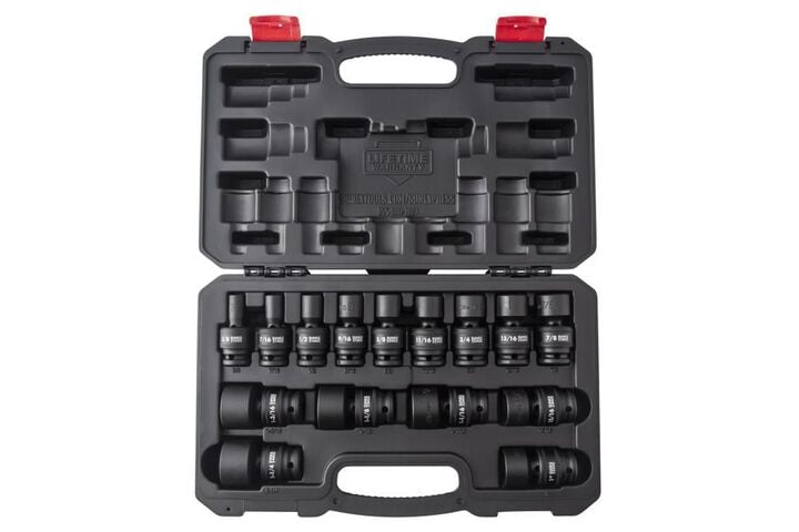 Sunex 15 pc. 1/2 In. Drive 12 Pt. SAE Universal Impact Socket Set
