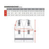 Protective Industrial Products ANSI R2 Two Tone Surveyors Vest Hi Vis Yellow Large, small image number 3