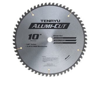 Tenryu 10in x 80T x 5/8in Arbor Alumi-Cut Table/Miter Saw Blade