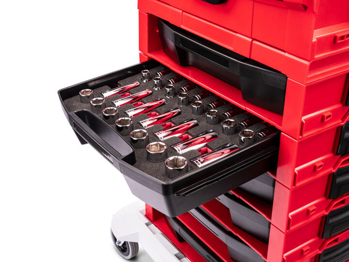 Tekton 1/2 Inch Shallow and Deep 6 Point Sockets, Drawer, 10 - 24 mm, 30 Pieces, large image number 5
