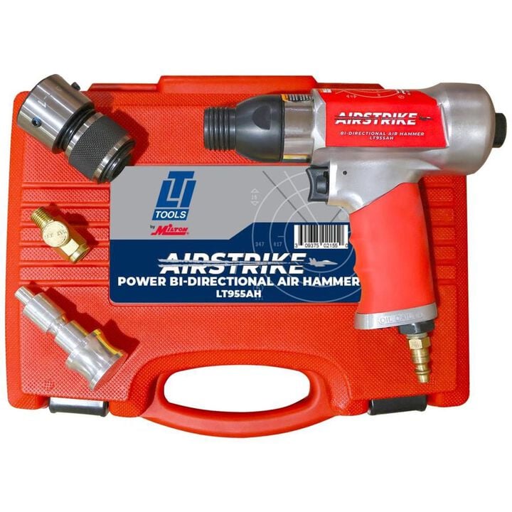 Milton Air Strike Bi-Directional Pneumatic Air Hammer, 0.401 Shank 3000 BPM