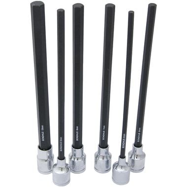 Bondhus Set of Six 6 Inch Metric Socket Bits with Sockets