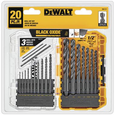 DEWALT 20 piece Black Oxide Drill Bit Set, large image number 1