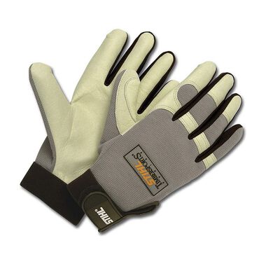 Stihl Goatskin Leather Timbersports Gloves Unisex Black/Gray Large