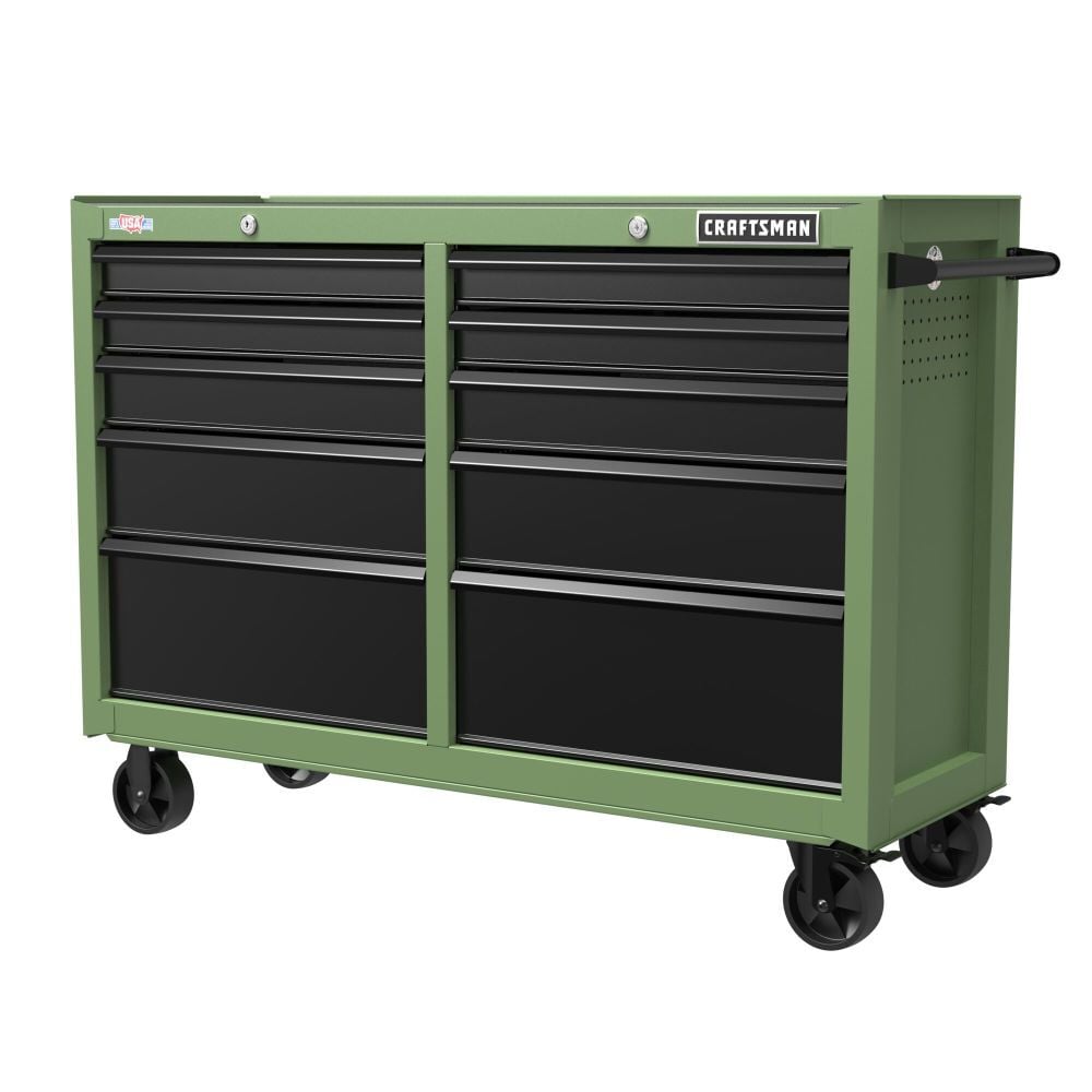 CRAFTSMAN S2000 52 Inch 8-Drawer Open Till Tool Chest Army Green, large image number 2