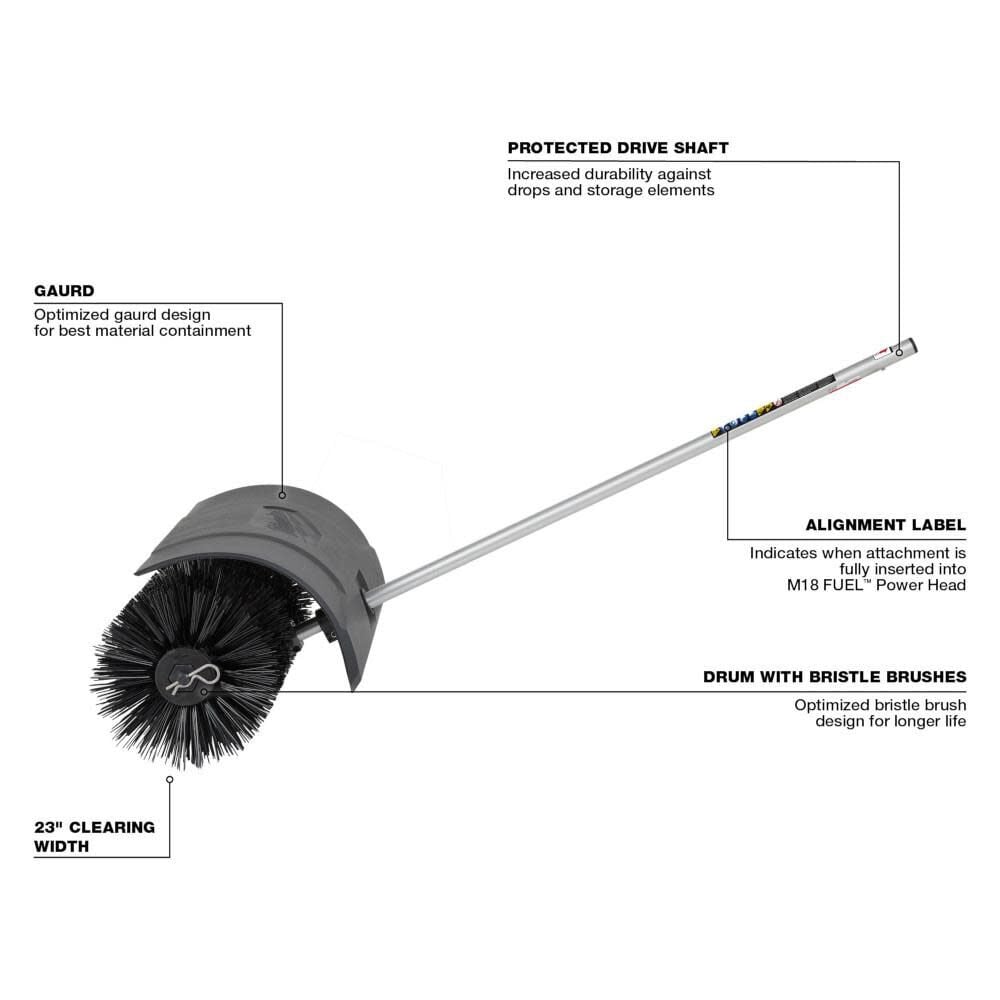 Milwaukee M18 FUEL QUIK LOK Bristle Brush Attachment, large image number 3